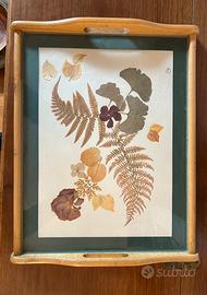 Vassoio vintage foglie secche