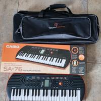 pianola casio sa 76 con sacca porta pianola