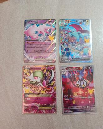 30th Pokémon lotto 4 carte olografiche ITA foil Me