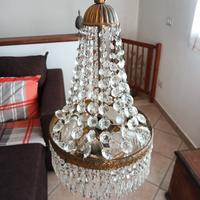 lampadario in vetro vintage 