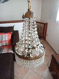 lampadario in vetro vintage 