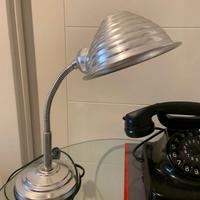 Lampada da scrivania flessibile alluminio anni 80