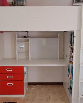 Letto a soppalco con scrivania ikea