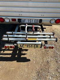 Portabici camper con gancio traino