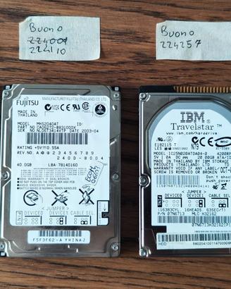 Lotto Hard Disk 2.5" IDE/PATA – retrocomputing