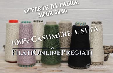 Filati in rocche In Cashmere e Cachemire seta