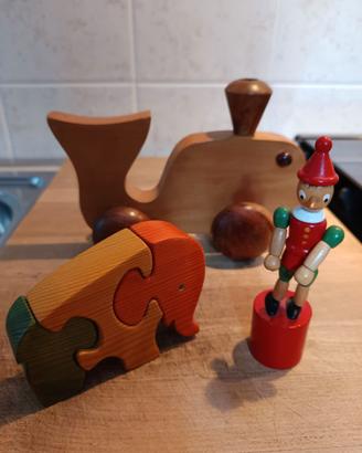 Giocattoli in legno vintage