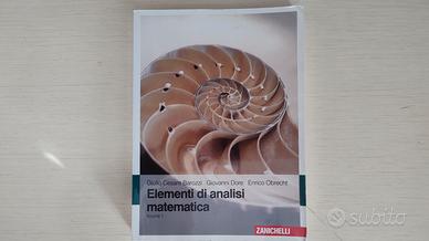 libro testo "Elementi di analisi matematica" vol.1