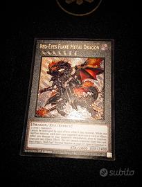 Drago metallico fiamma occhi rossi Yu-Gi-Oh 