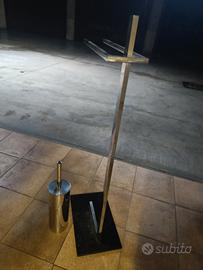 Porta salviette con base in vetro color antracite 