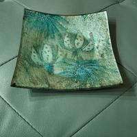 Svuotatasche in vetro decorato floreale