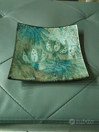 Svuotatasche in vetro decorato floreale