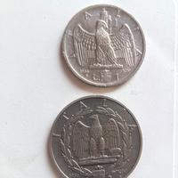 * regno 1 lira impero 2 lire 1936 rara***