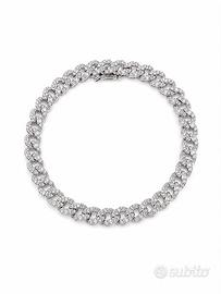 Bracciale tennis oro bianco e brillanti 3 ct