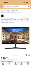 Samsung monitor curvo 27 pollici
