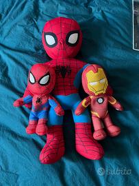 Blocco di peluches Spider Man + Iron Man (MARVEL)