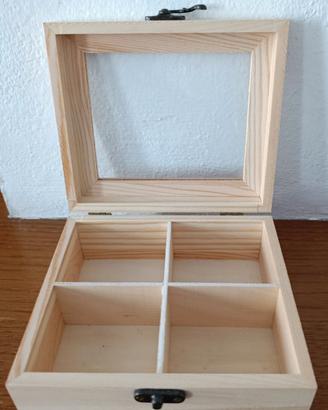 Scatola in legno naturale – porta oggetti