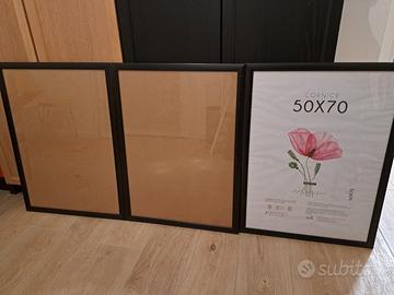 3 cornici nere 50x70