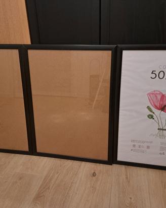 3 cornici nere 50x70