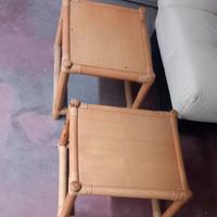comodini minimal in bambù ripiano in legno