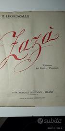 ZAZA' P. LEONCAVALLO 1900 Ed.SONZOGNO 