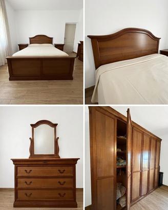 Camera da letto completa, stile rustico