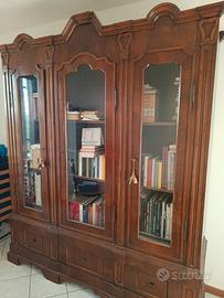 libreria orologio e candelabri