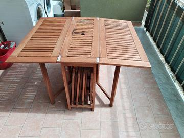 credenza/parete attrezzata - tavolino (in blocco)