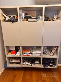 Libreria Ferrimobili grigia H170 L157 P40