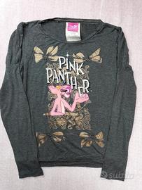 Maglia Manica Lunga Royaltee Pink Panther Grigio A