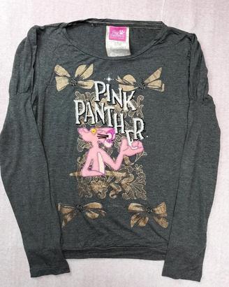 Maglia Manica Lunga Royaltee Pink Panther Grigio A
