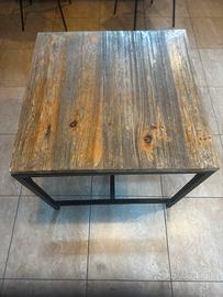 Tavolo ferro e legno 80x80
