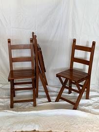 Sedie pieghevoli legno