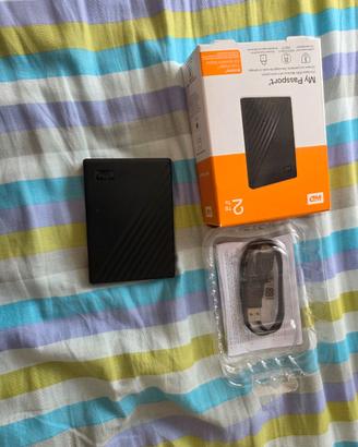 Wd my passport hdd esterno  2 tb ancora in garanza