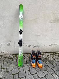 Set sci alpinismo + scarponi donna +pelle di foca