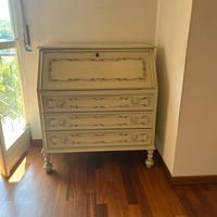 Scrivania vintage a ribalta con cassetti