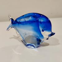 Pesciolino blu di vetro di Murano