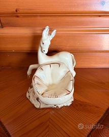 Statuetta Asinello Ceramica Vintage
