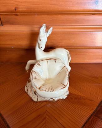 Statuetta Asinello Ceramica Vintage