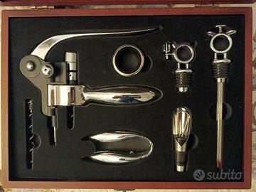 Set cavatappi completo in scatola di legno