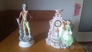 Coppia statuine ceramica fiorentina