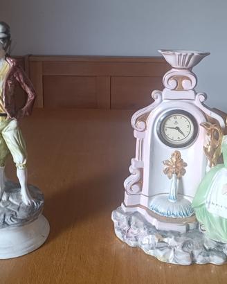 Coppia statuine ceramica fiorentina