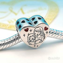Charm Mamma Figlia Amore Love Mother argento 925