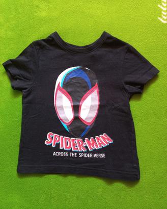 T shirt nera per bambino, Spiderman, Marvel, 18/24