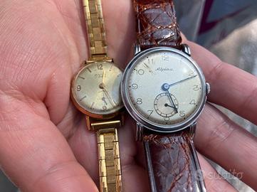 2 orologi vintage Alpina e Avia funzionanti