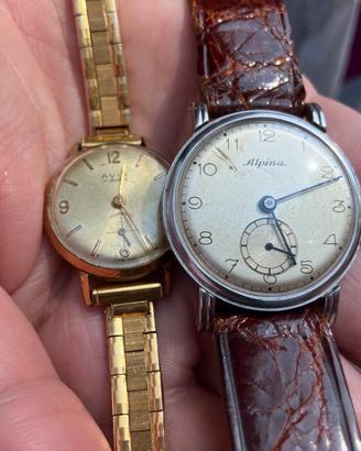 2 orologi vintage Alpina e Avia funzionanti