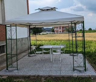 Gazebo 3x3 m con telo copertura