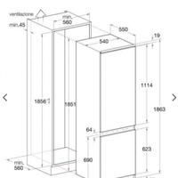 Frigorifero Ariston da incasso bcb 33aa