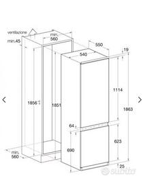 Frigorifero Ariston da incasso bcb 33aa