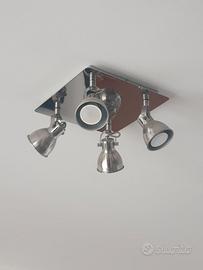 Lampadario con 4 faretti